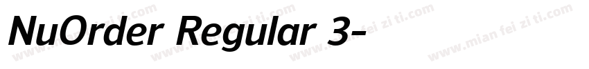 NuOrder Regular 3字体转换